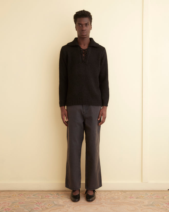 Alpine Pullover - Black MENS KNIT TOPS BODE New York