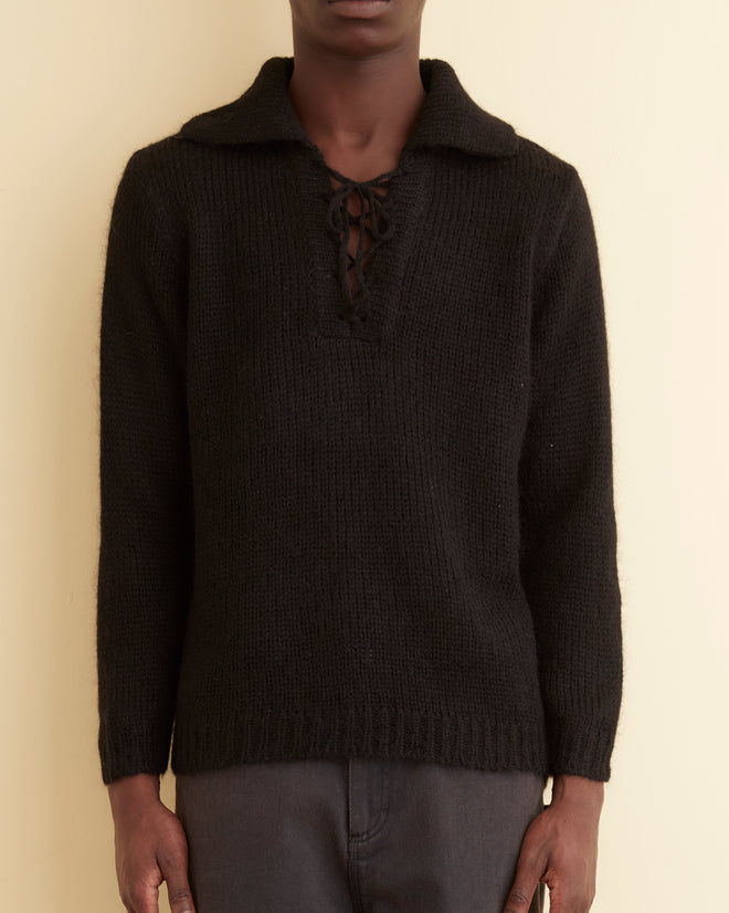 Alpine Pullover - Black MENS KNIT TOPS BODE New York