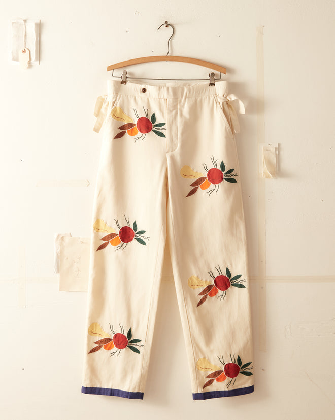 Appliqué Fruit Bunch Trousers TROUSERS BODE New York