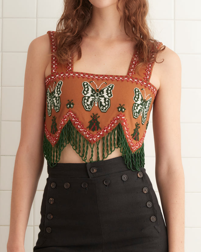 Athalia Fringe Top WOMENS TOPS BODE New York