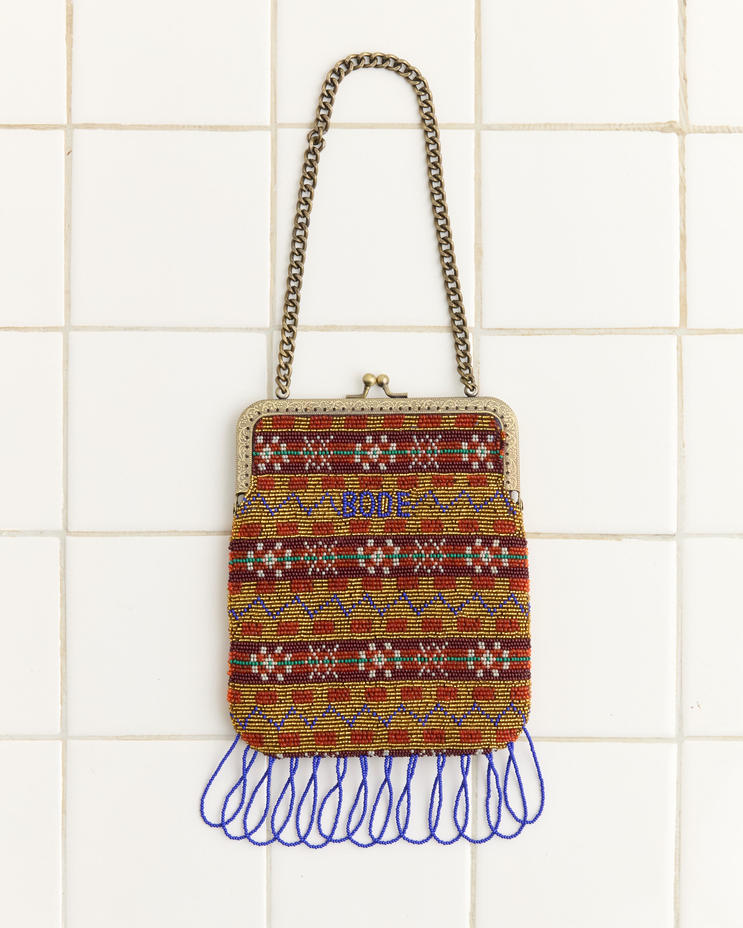 【関税込み】Bode マルチカラー Beaded Bracken Frame バッグ BEADEDBRACKENFRAMEBAG_001-1168