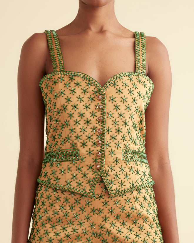 Beaded Estrella Seligman Top SHIRT BODE New York