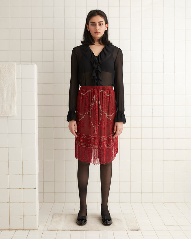 Beaded Ilex Skirt SKIRTS BODE New York