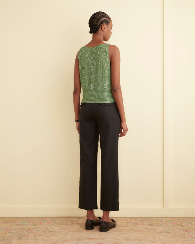 Beaded Myrtle Shirt - Green SHIRT BODE New York