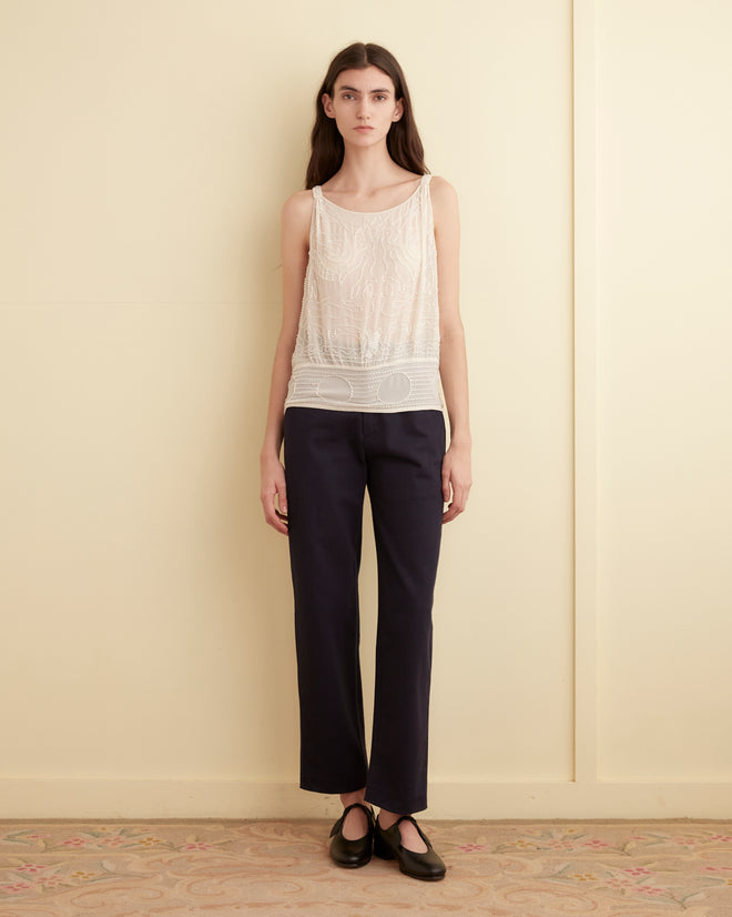 Beaded Myrtle Shirt - Cream SHIRT BODE New York
