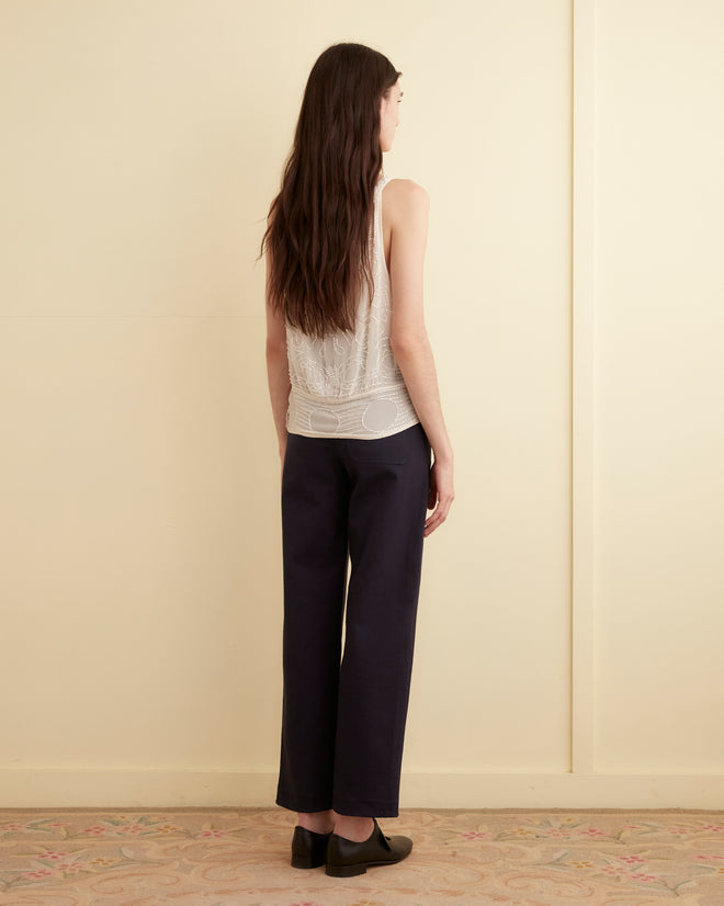 Beaded Myrtle Shirt - Cream SHIRT BODE New York