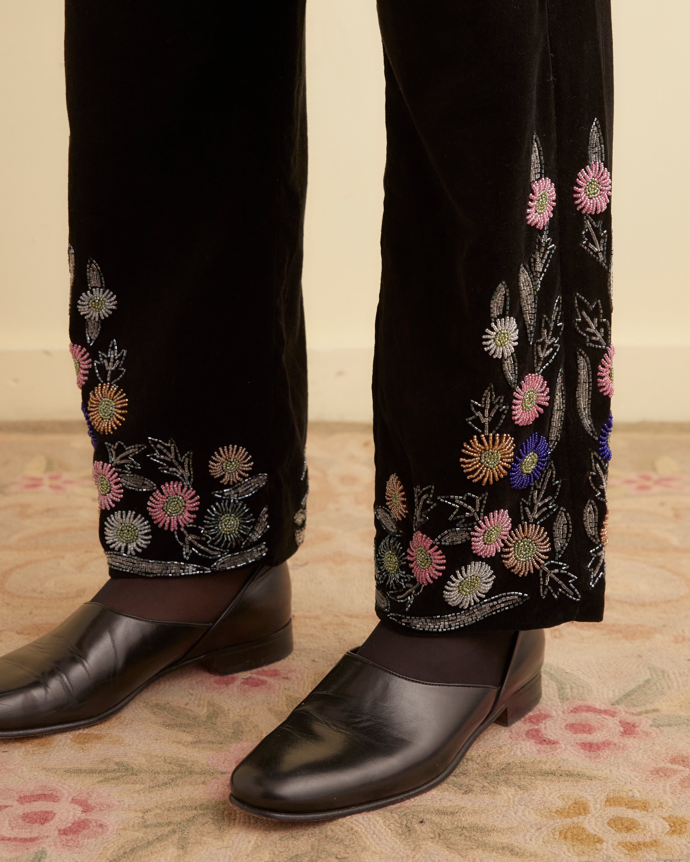 dress pants with design dash and dot