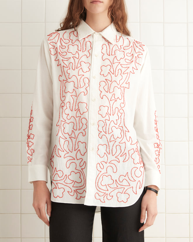 Beaded Crossvine Shirt WOMENS SHIRTS BODE New York