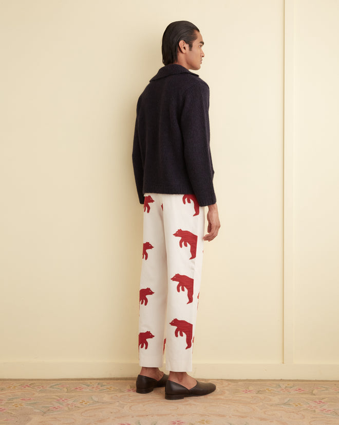 Bear Appliqué Trousers TROUSERS BODE New York