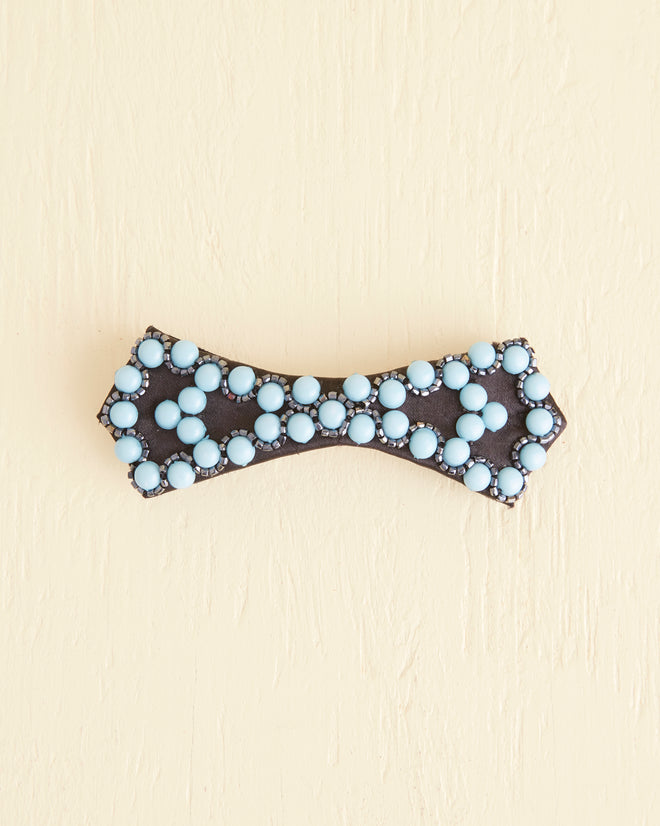 Blue Bowtie Barrette