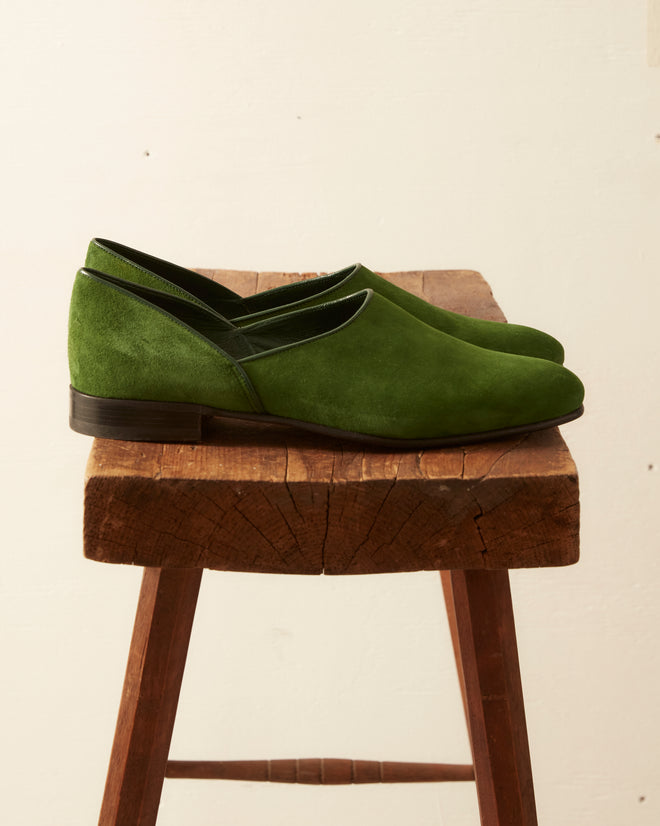 House Shoe Suede - Green FOOTWEAR BODE New York