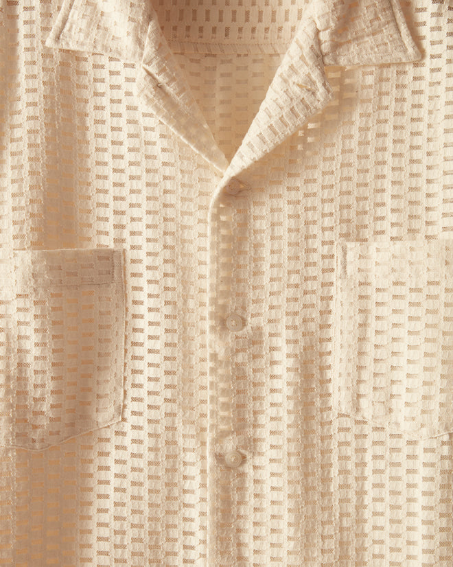 Sheer Brick Lace Long Sleeve Shirt SHIRT BODE New York