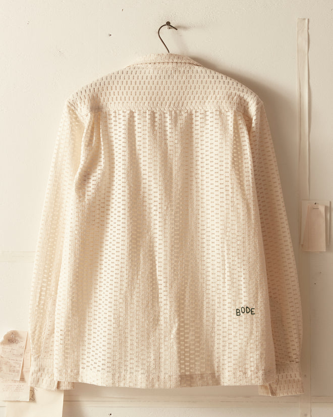 Sheer Brick Lace Long Sleeve Shirt SHIRT BODE New York
