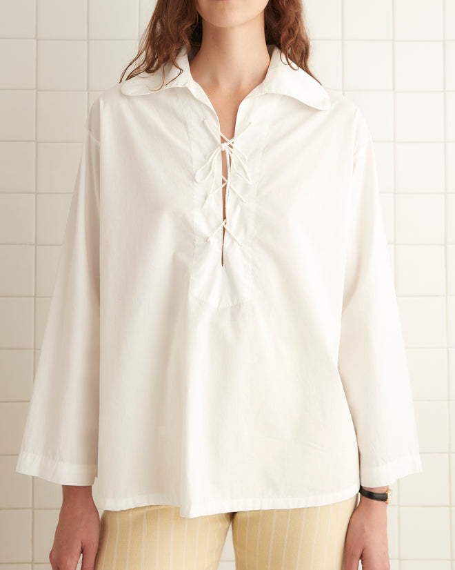 Bonnie Shirt - Ecru WOMENS SHIRTS BODE New York