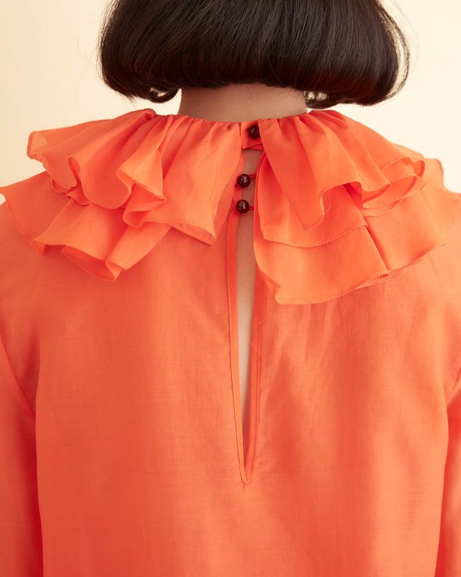 Boo Ruffle Gown - Orange GOWNS BODE New York