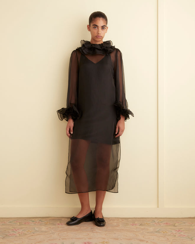 Boo Ruffle Gown - Black DRESS BODE New York