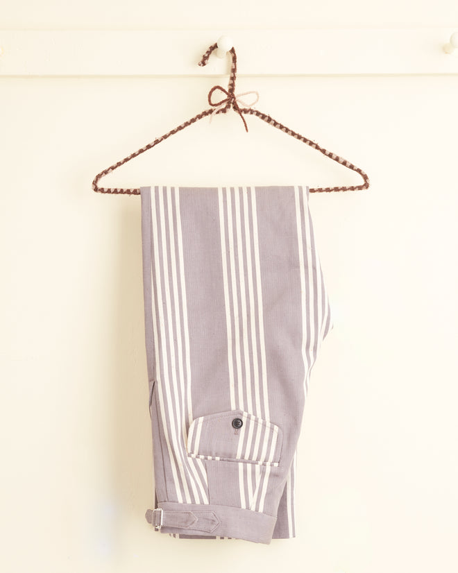 Boysenberry Stripe Trousers OOAK TROUSERS BODE New York