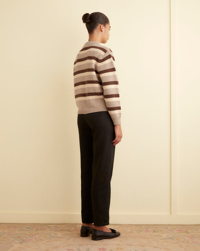 Brewster Cardigan - Tan/Brown KNITWEAR BODE New York