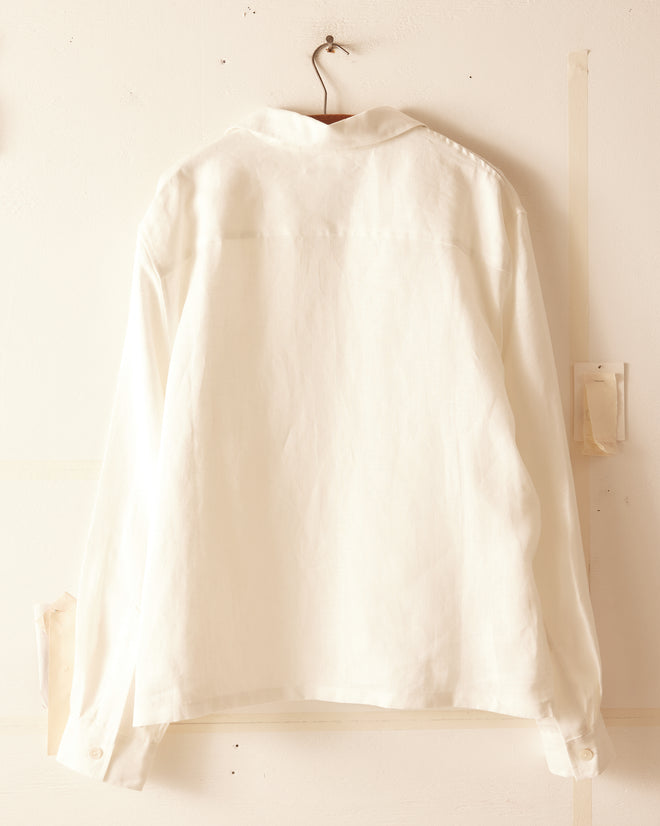 Bulb Flower Button Long Sleeve Shirt - XXL