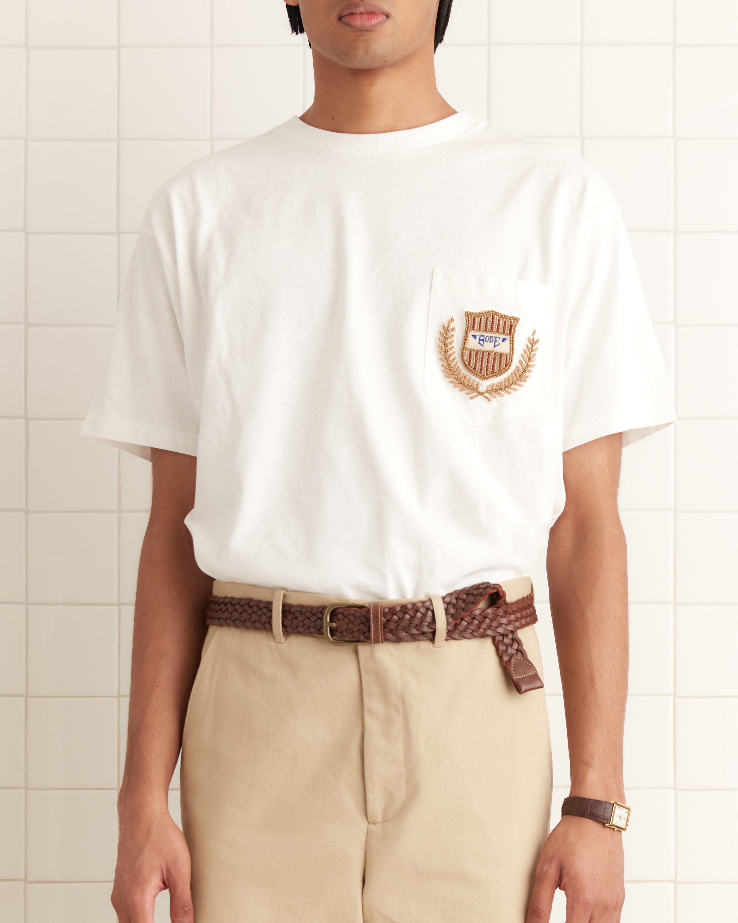 トップス BODE BOXY POCKET TEE SHIRT Bode Pocket Tee - Ivy – BODE
