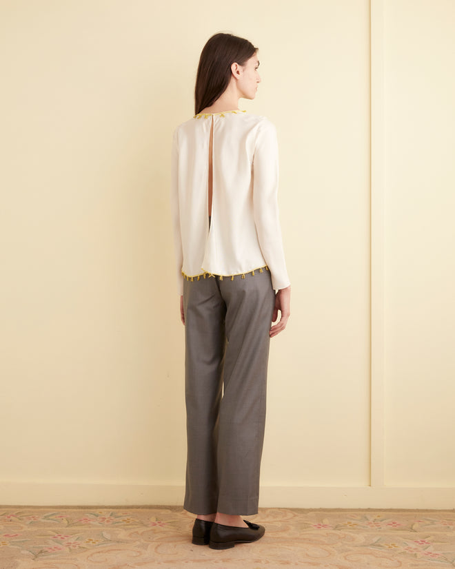 Canary Bead Cream Top - MULTI OOAK TOP BODE New York