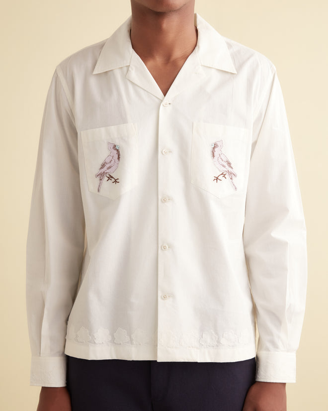 Cardinal Appliqué Long Sleeve Shirt SHIRT BODE New York