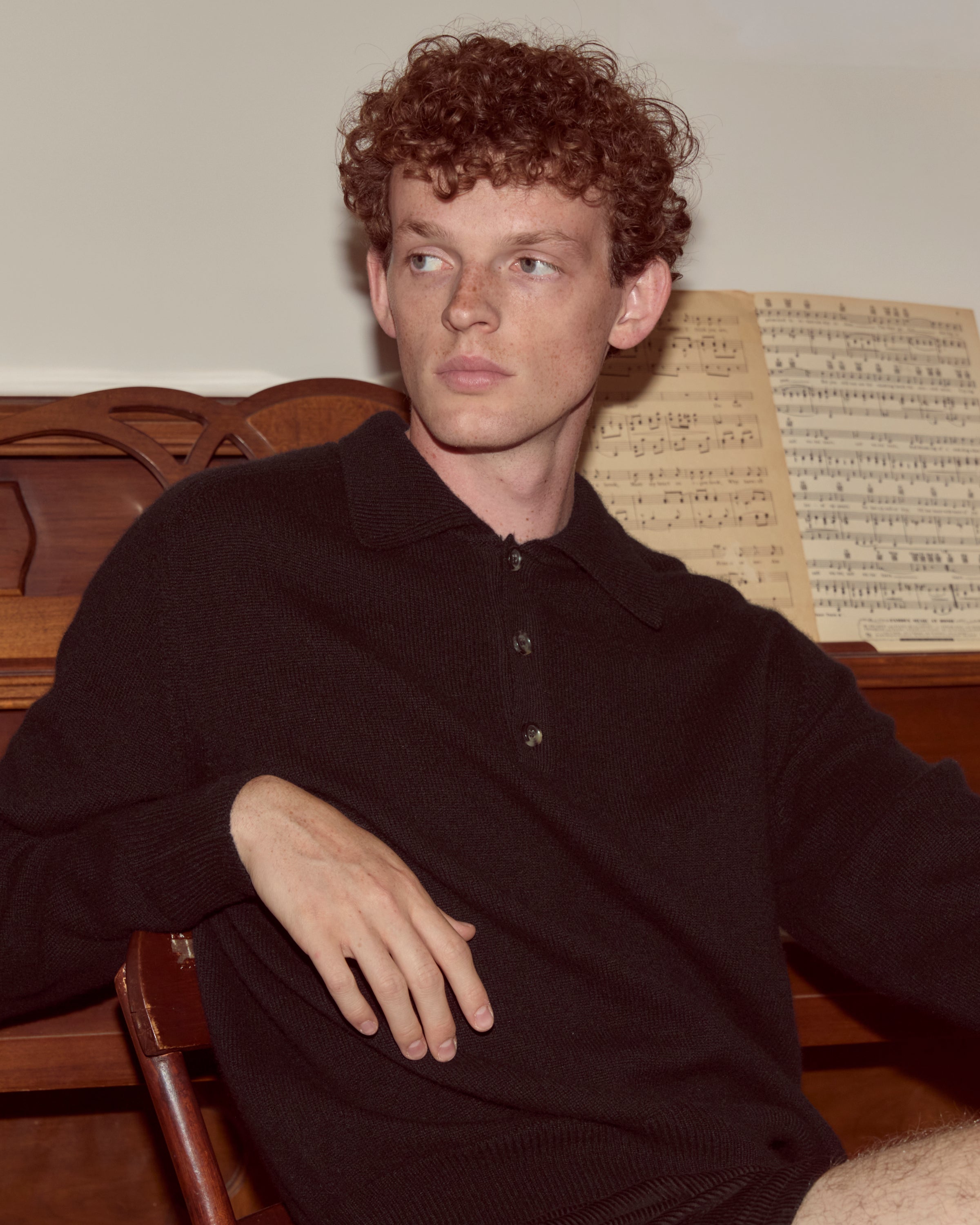 Cashmere Polo - Black – BODE