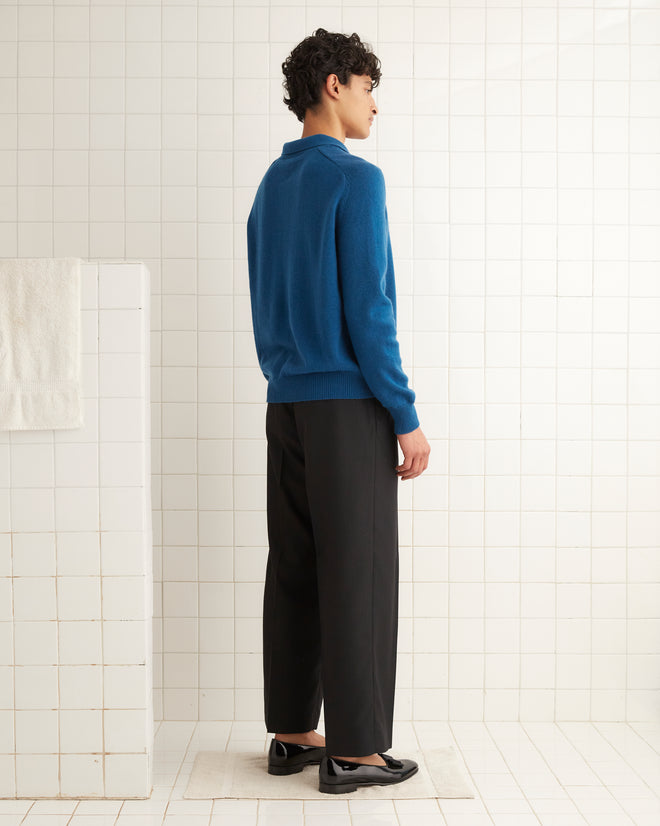 Cashmere Polo - Ocean POLOS BODE New York