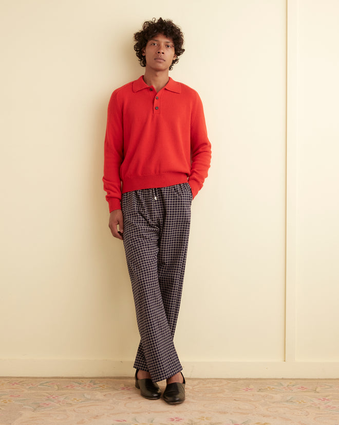 Cashmere Polo - Red KNITWEAR BODE New York
