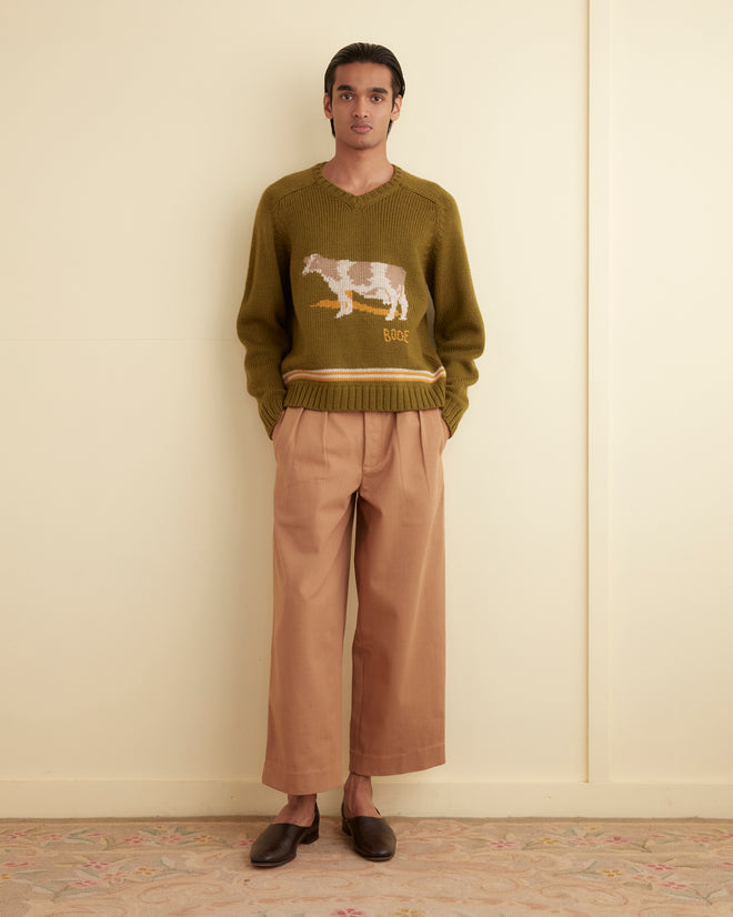 Cattle Sweater - Green KNITWEAR BODE New York