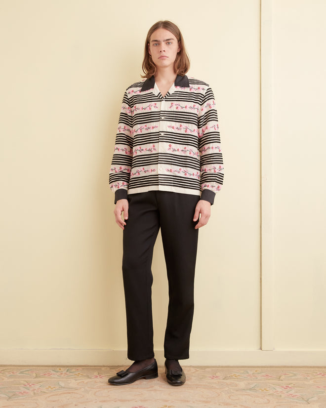 Cherry Blossom Stripe Long Sleeve Shirt SHIRT BODE New York