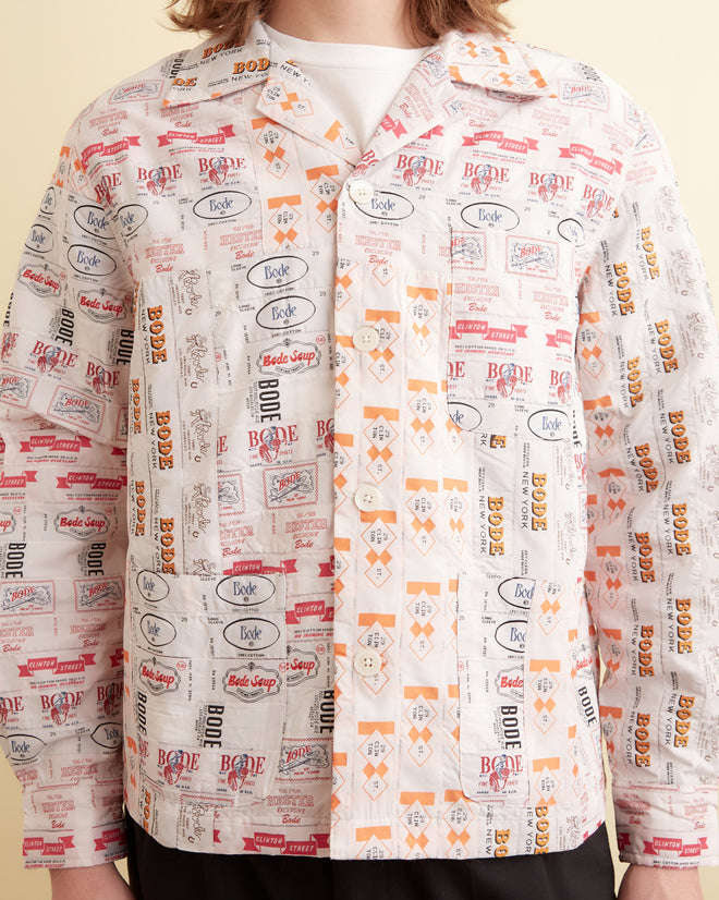 Clinton Street Label Overshirt OUTERWEAR BODE New York