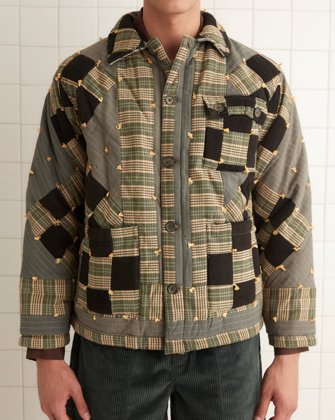 Corduroy Nine Patch Quilt Jacket OUTERWEAR BODE New York