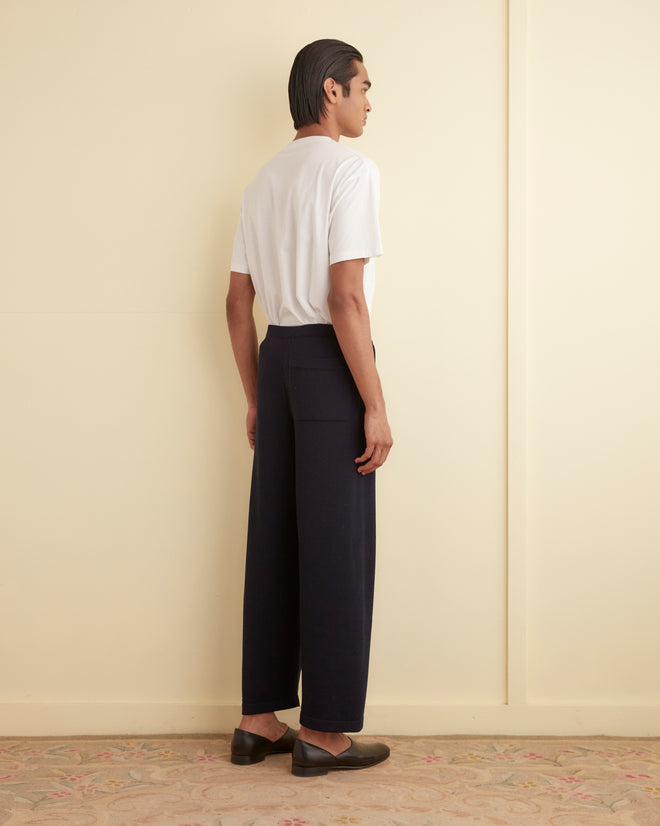 Crepe Joggers - Blue KNITWEAR BODE New York
