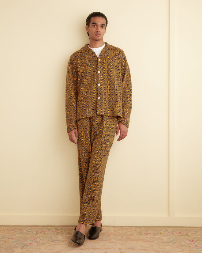 Crescent Jacquard Louie Shirt KNITWEAR BODE New York