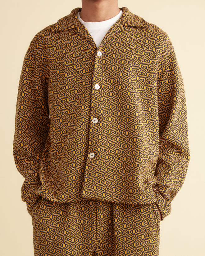 Crescent Jacquard Louie Shirt KNITWEAR BODE New York