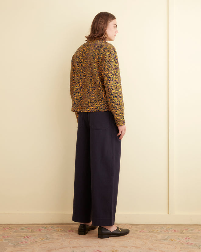 Crescent Jacquard Quarter-Zip KNITWEAR BODE New York