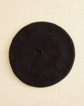 Crochet Beret - Black