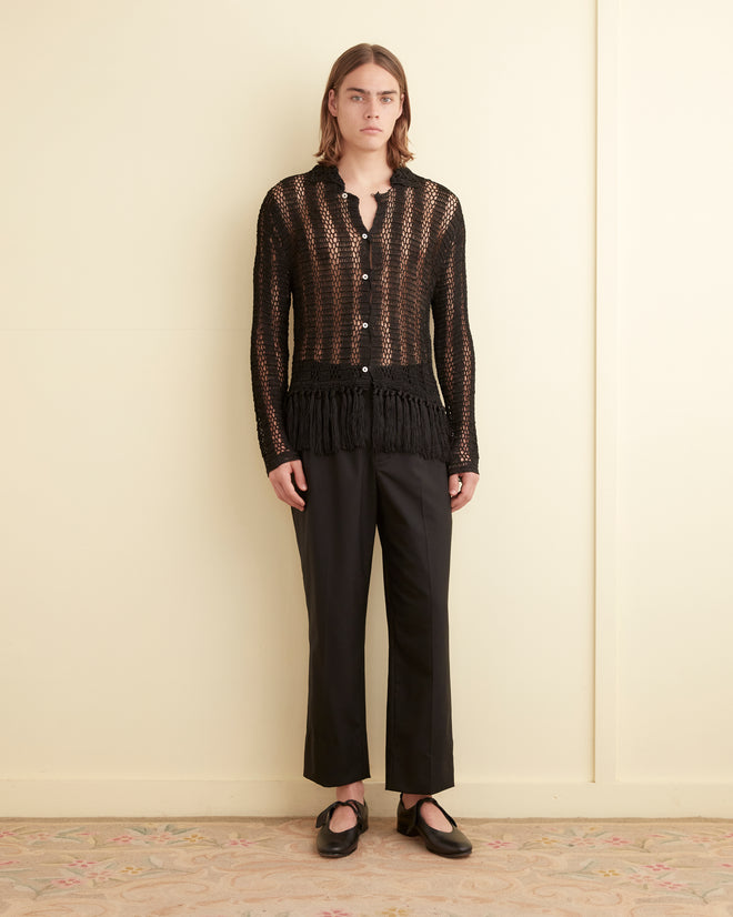 Crochet Fringe Shirt KNITWEAR BODE New York