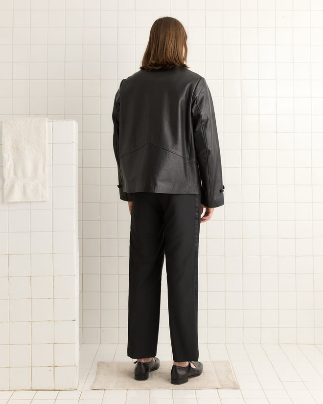 CROPPED CONTINENTAL COAT - BLACK OUTERWEAR BODE New York