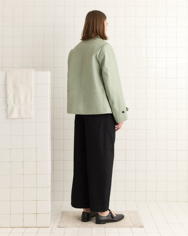 CROPPED CONTINENTAL COAT - SEA FOAM OUTERWEAR BODE New York