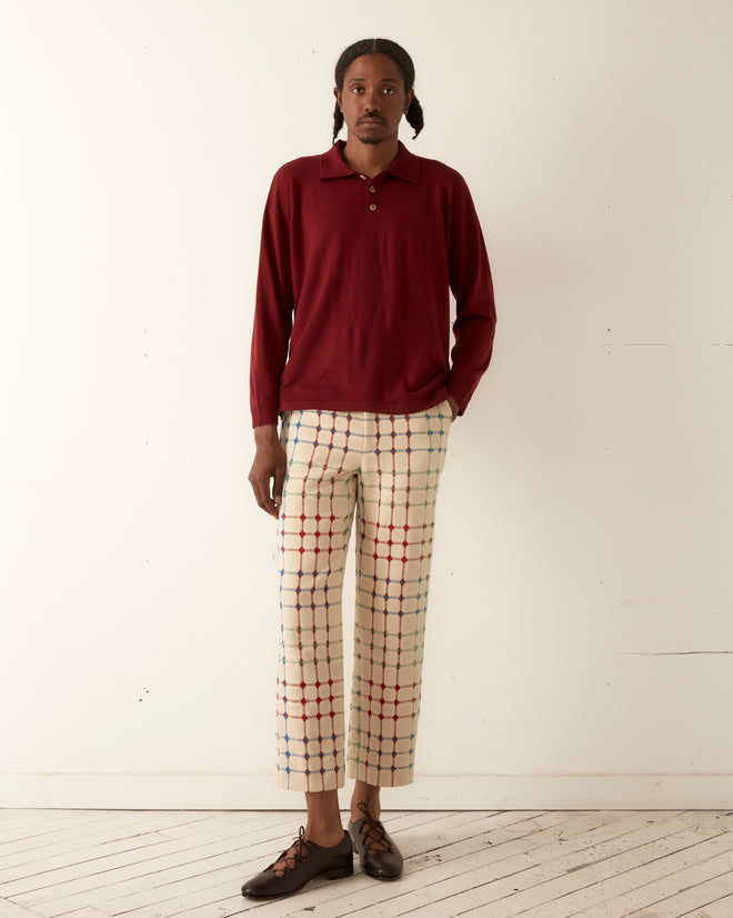 Solid Cycling Polo - Maroon KNITWEAR BODE New York