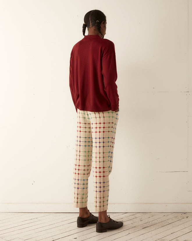 Solid Cycling Polo - Maroon KNITWEAR BODE New York
