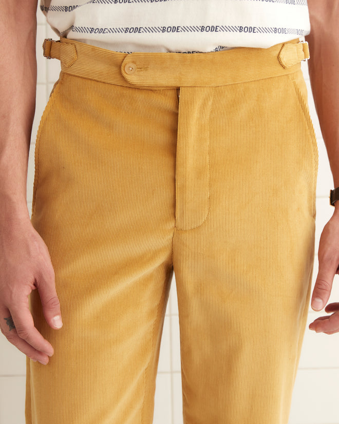 Custom Senior Cord Side-Buckle Trousers BODE New York