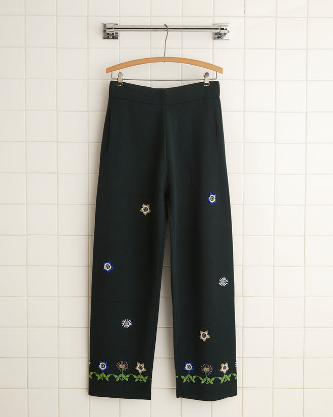 Daisy Garden Joggers - Green KNITWEAR BODE New York