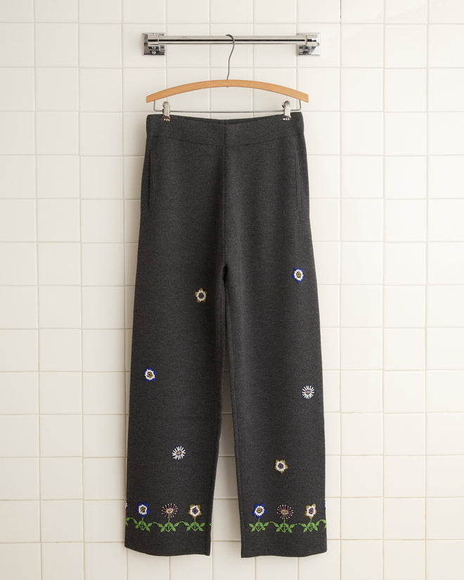 Daisy Garden Joggers - Grey KNITWEAR BODE New York
