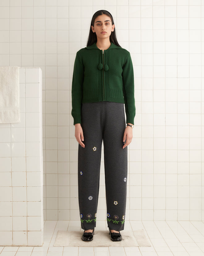 Daisy Garden Joggers - Grey KNITWEAR BODE New York
