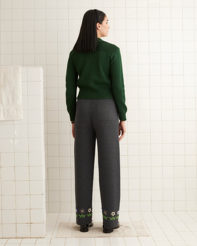 Daisy Garden Joggers - Grey KNITWEAR BODE New York