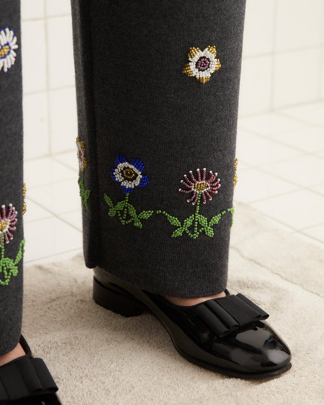 Daisy Garden Joggers - Grey KNITWEAR BODE New York