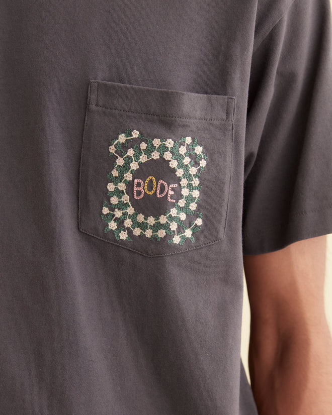 Daisy Never Tell Pocket Tee CUT AND SEW BODE New York